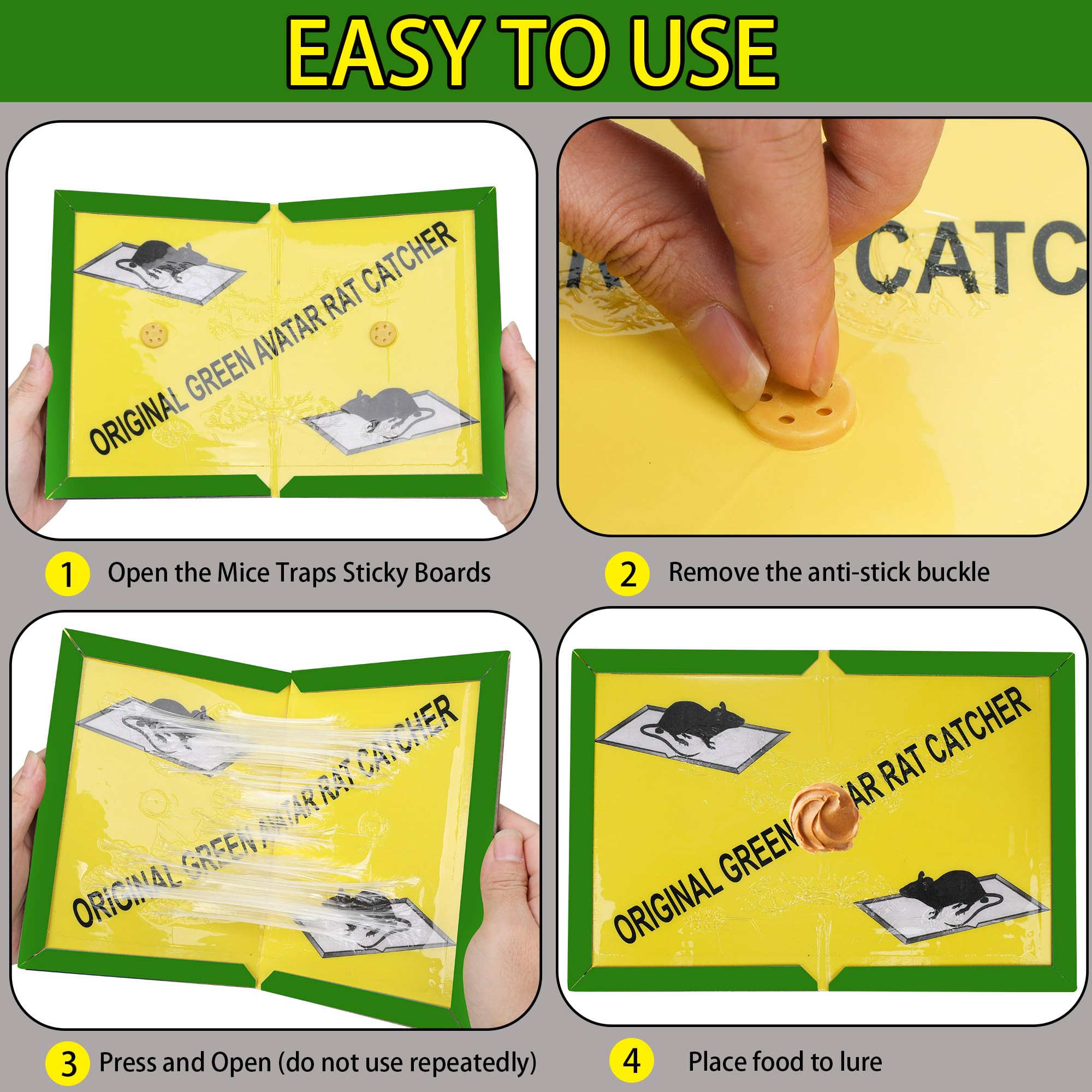 Ezoon etiqueta con instrucciones visibles para montaje rápido y seguro