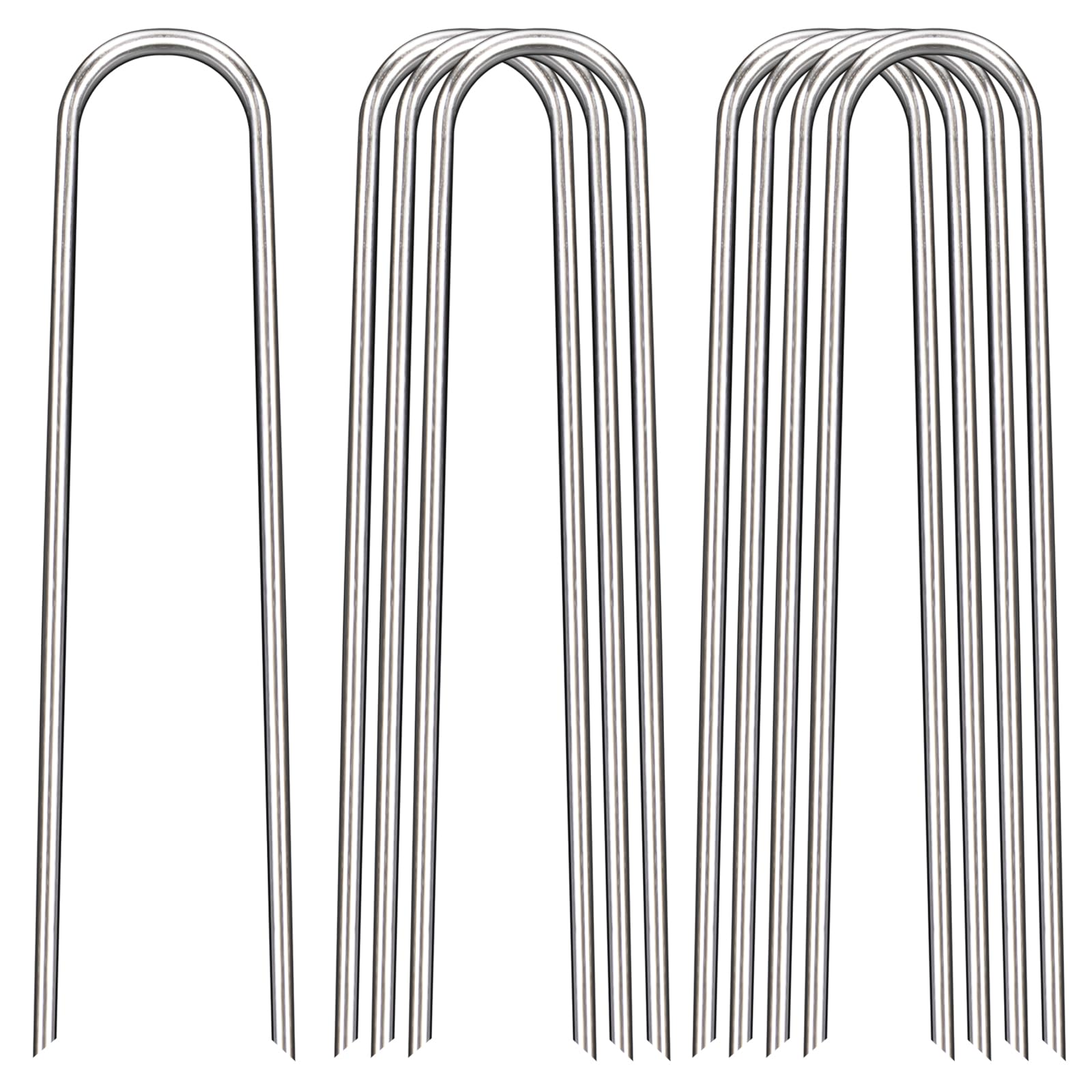 FAAYUCK paquete frontal de grapas 8 pulgadas mostrando cantidad y acabado, seguridad duradera