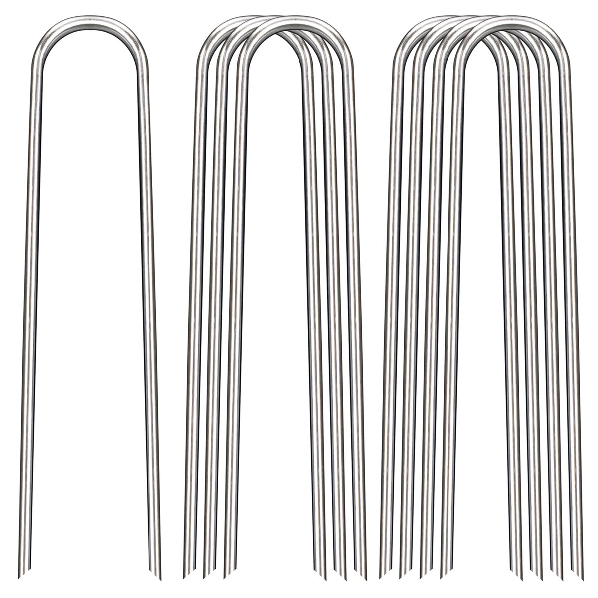 FAAYUCK paquete frontal de grapas 8 pulgadas mostrando cantidad y acabado, seguridad duradera