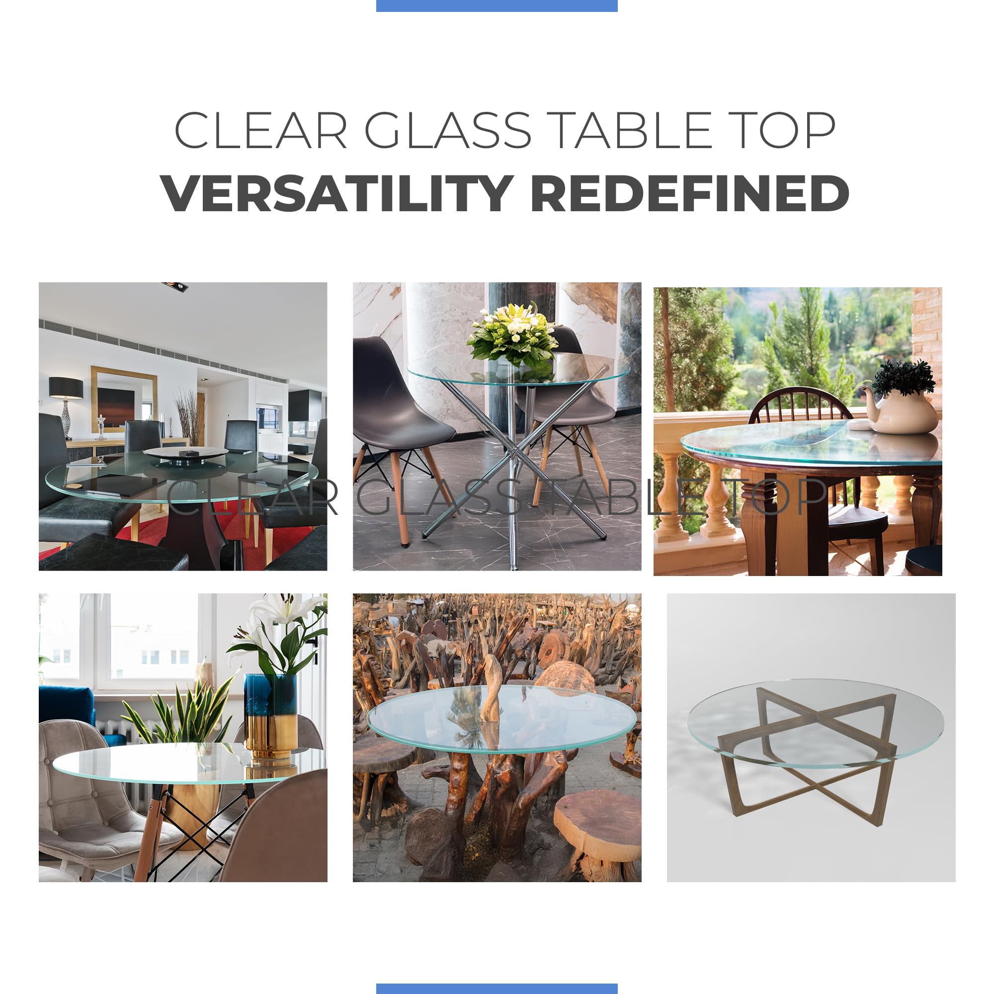 Fab Glass and Mirror etiqueta con medidas y especificaciones claras
