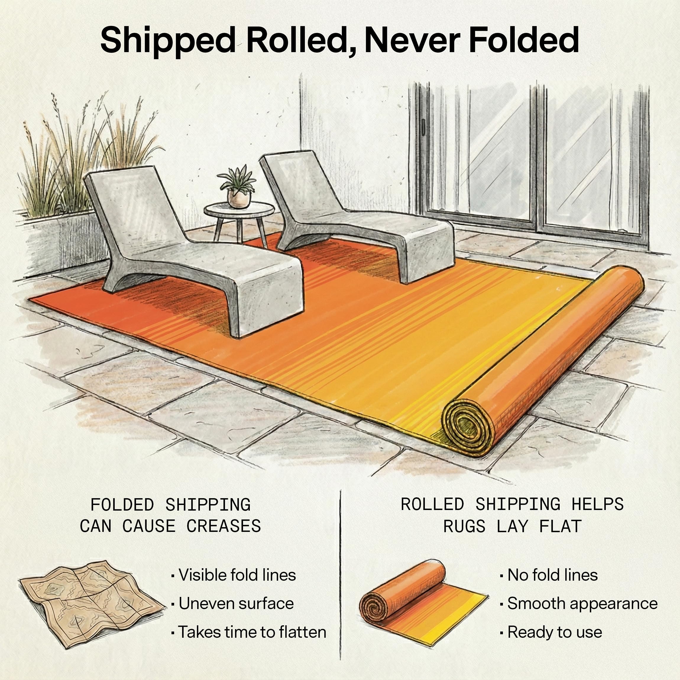Fab Habitat alfombra 3x5 ft junto a silla para comparación de tamaño