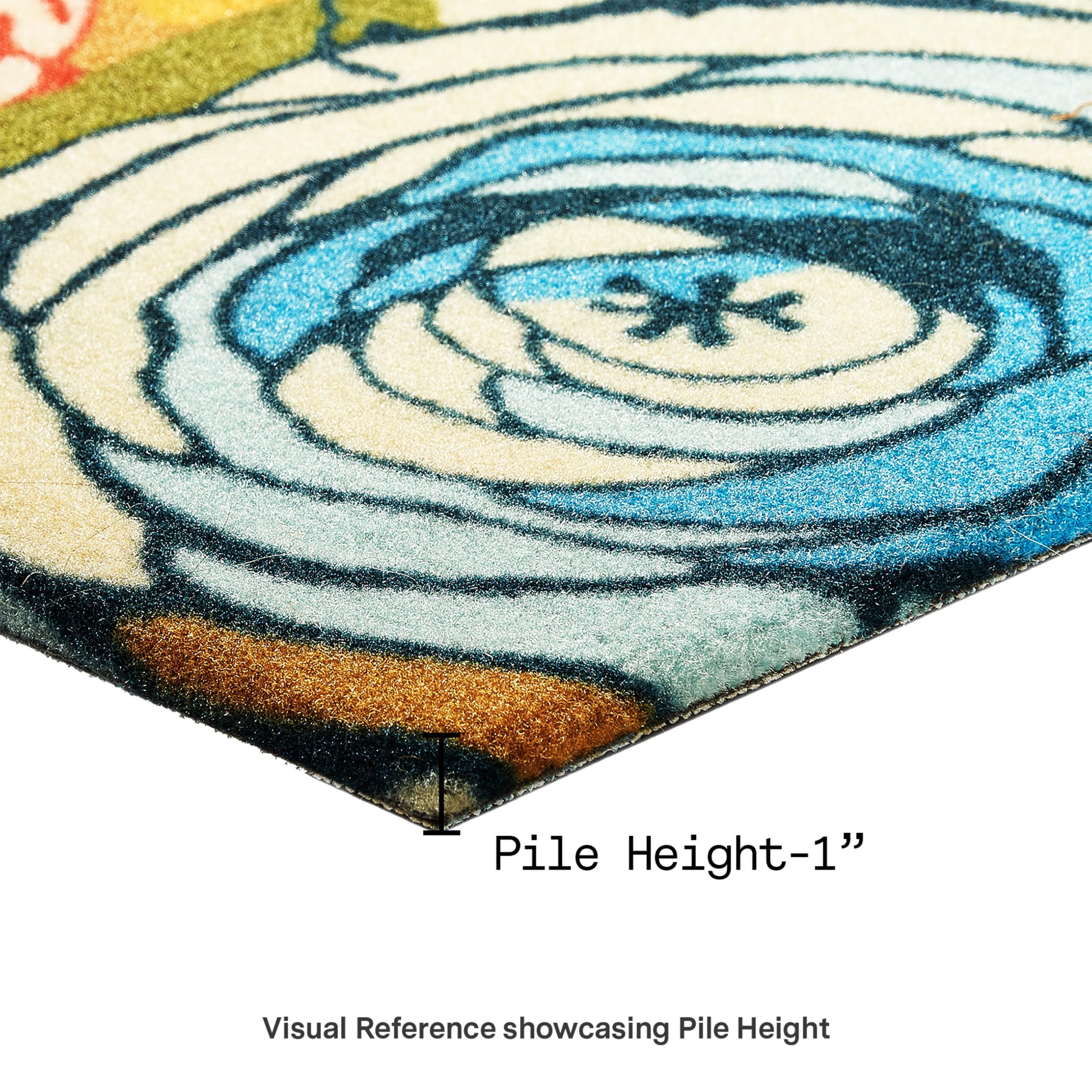 Fab Habitat primer plano del estampado Watercolor Floral Blue resistente al color