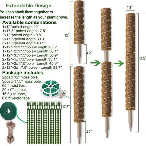 Fabulas accesorios incluidas cintas y bridas para fijar plantas