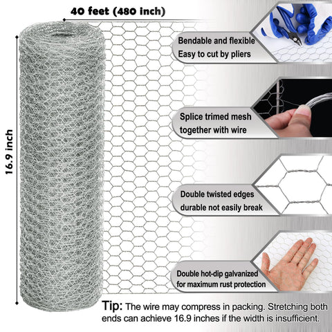Fabulas detalle doble torsión hexagonal resistente a la corrosión
