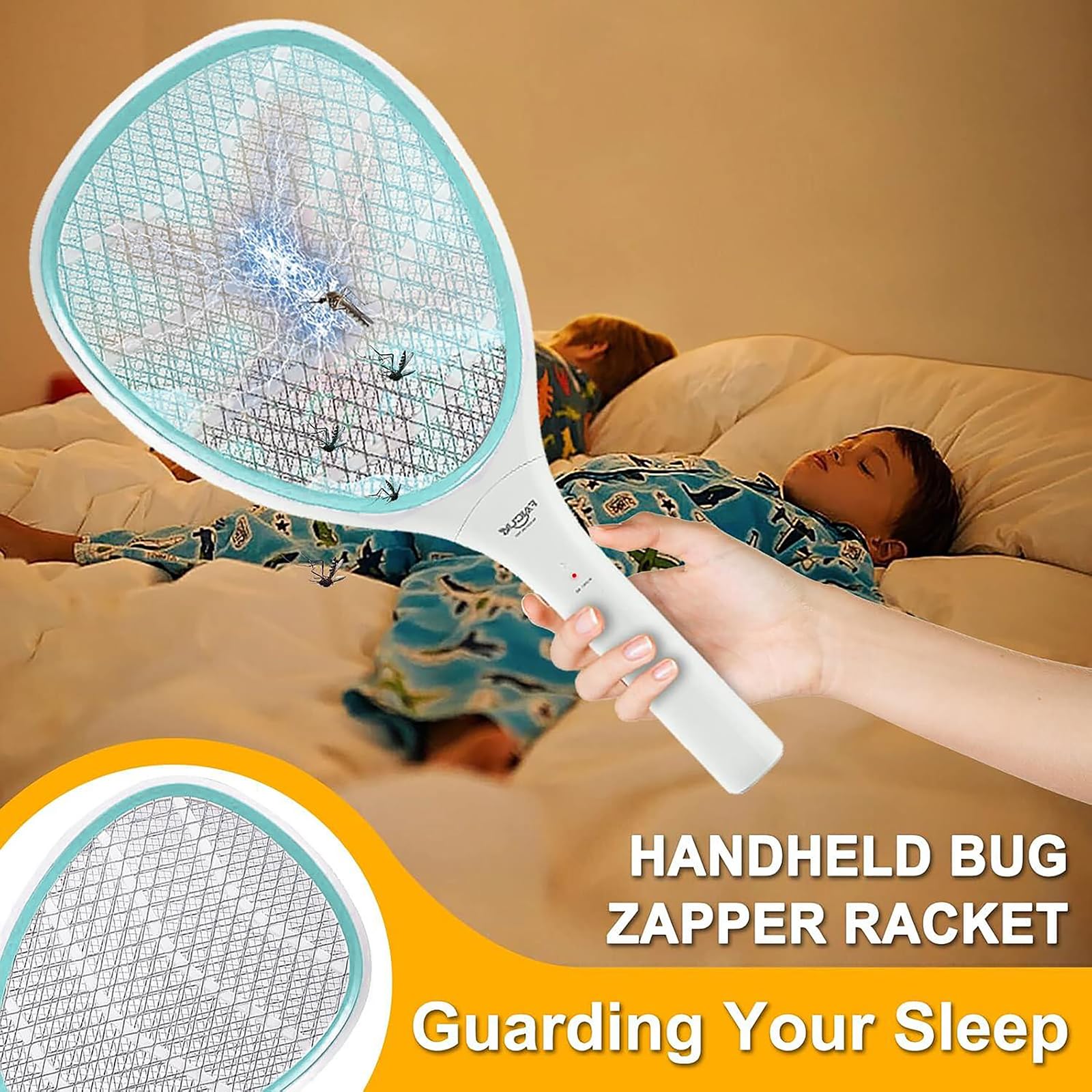 Faicuk raqueta en picnic al aire libre ideal para camping y control de insectos