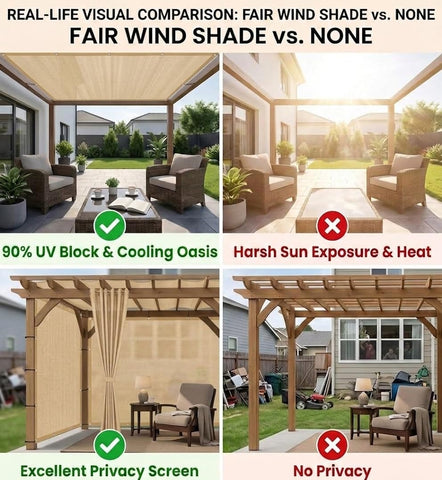 FAIR WIND accesorios incluidos: bridas y cuerdas para montaje rápido