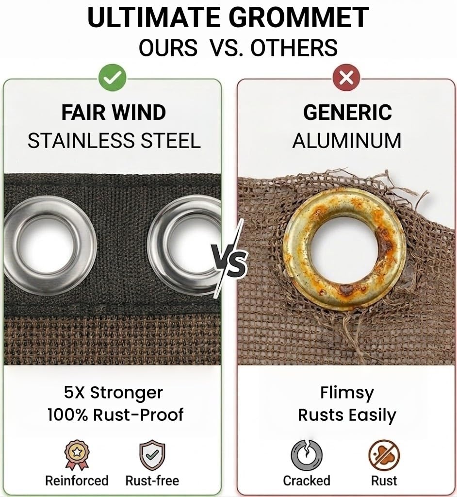 FAIR WIND detalle de costuras reforzadas que evitan desgarros y aumentan vida útil
