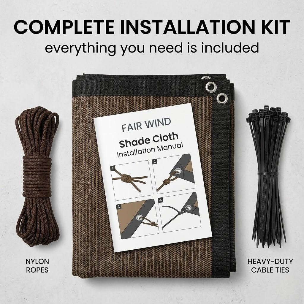FAIR WIND accesorios incluidos para instalación rápida y sujeción confiable