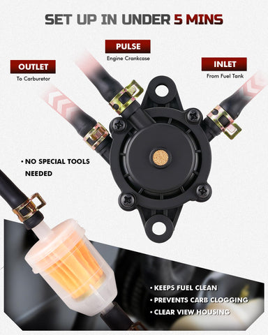 FAITIO filtro integrado captando impurezas para proteger carburador