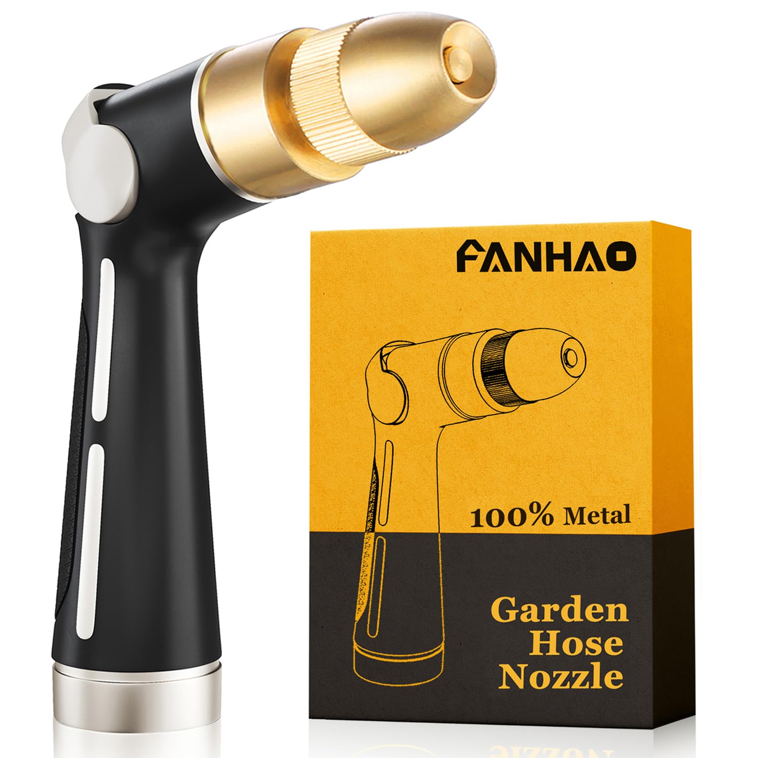 FANHAO boquilla frontal metálica mostrando diseño robusto y duradero