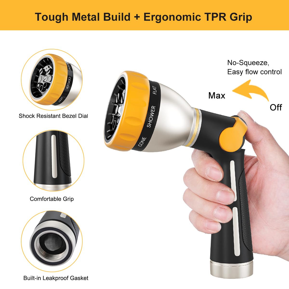 FANHAO empuñadura de goma ergonómica antideslizante para comodidad