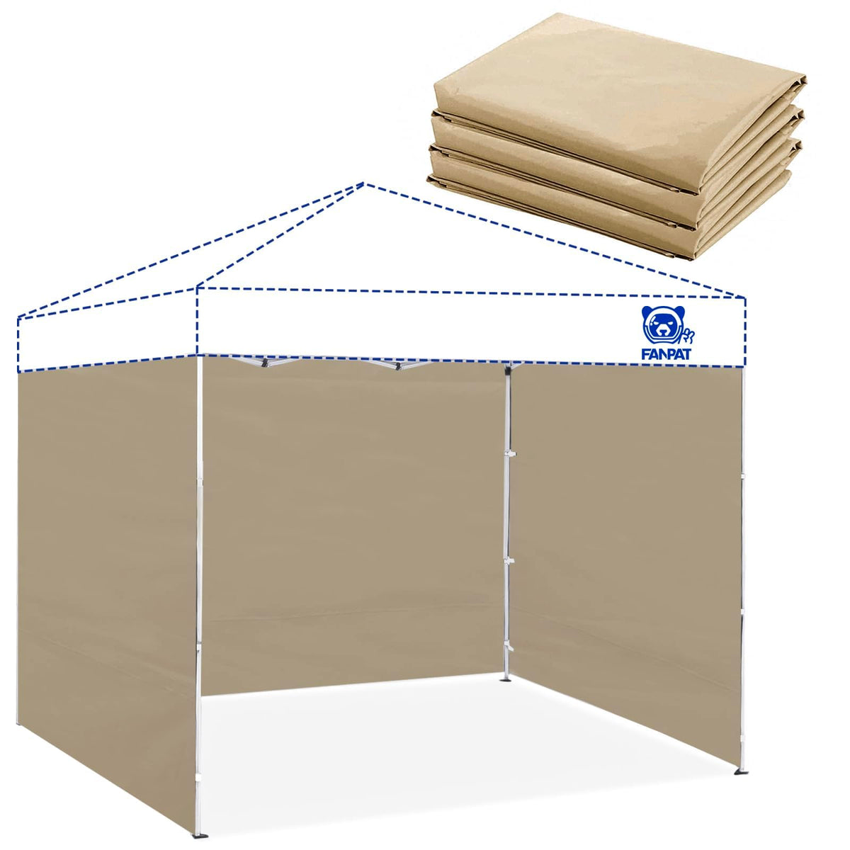 FANPAT lona lateral frontal empaquetada, protección plegable rápida