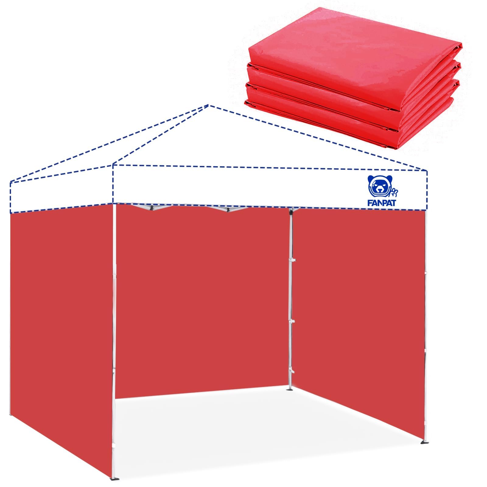 FANPAT panel frontal pack de 3 rojo mostrando color y cobertura