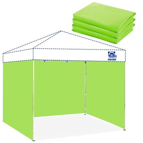 FANPAT paneles laterales instalados en carpa mostrando protección y aspecto profesional