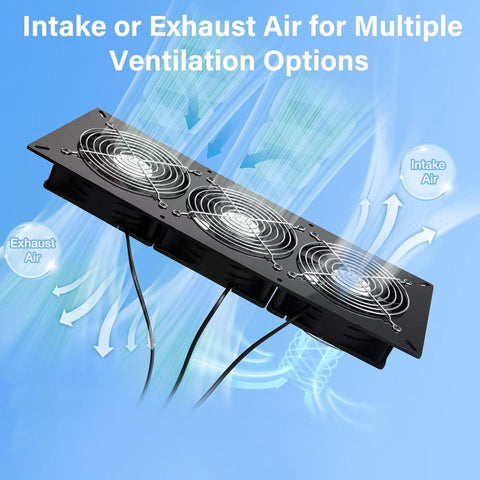 Fanspex tres ventiladores instalados en rejilla, mayor circulación de aire