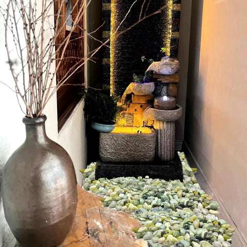 FANTIAN piedras en fuente de jardín realzando decoración exterior