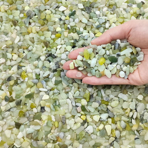 FANTIAN bolsa frontal de guijarros verdes, acabado brillante y práctico