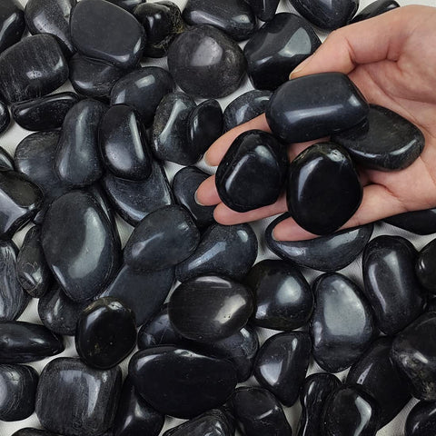 FANTIAN paquete frontal de 20 lb de piedras negras, acabado elegante