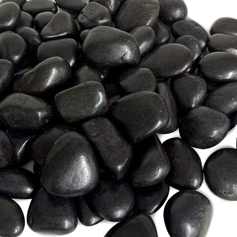 FANTIAN paquete frontal de piedras de río negras, solución decorativa duradera