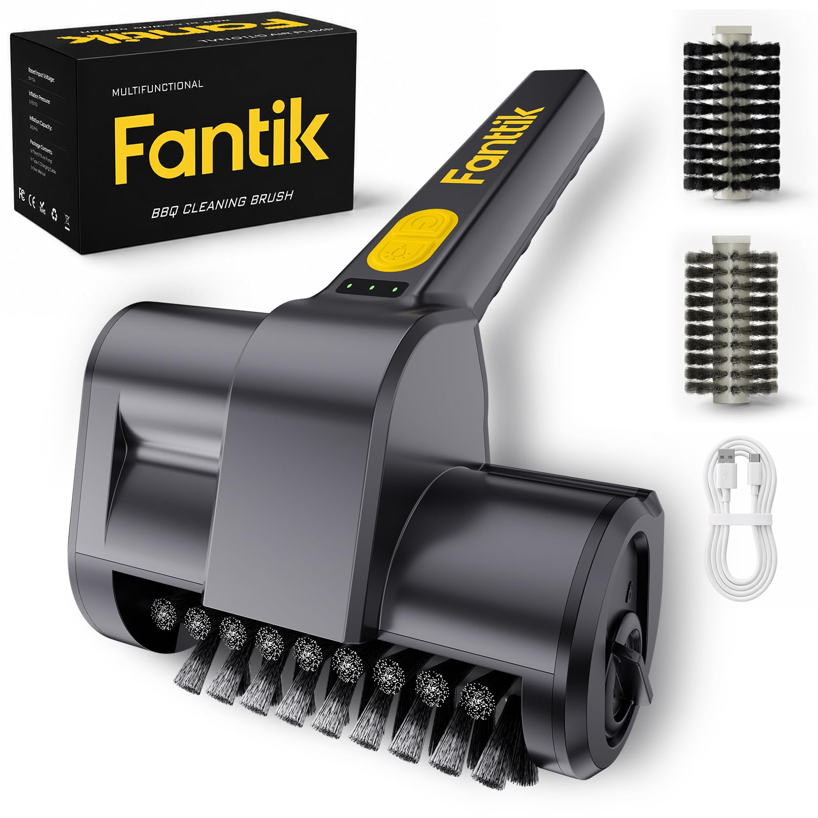 Fantik cepillo frontal mostrando cabezal y potencia para limpieza eficaz