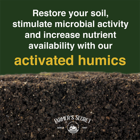 Farmer's Secret aplicación en suelo con aspersor para mejor actividad microbiana