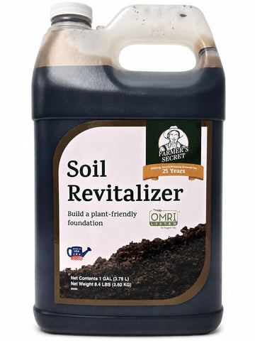 Farmer's Secret vista frontal del envase 128oz mostrando etiqueta clara y uso