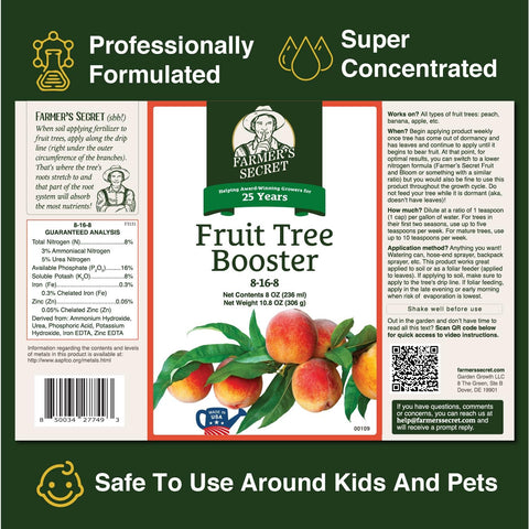 Farmer's Secret primer plano del frasco y su tapa para manejo seguro