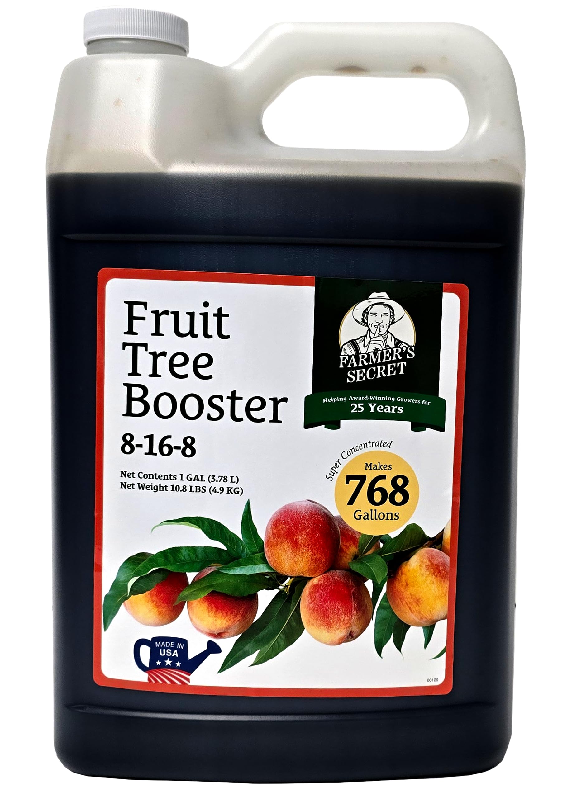 Farmer's Secret frente del empaque mostrando 128oz y beneficios