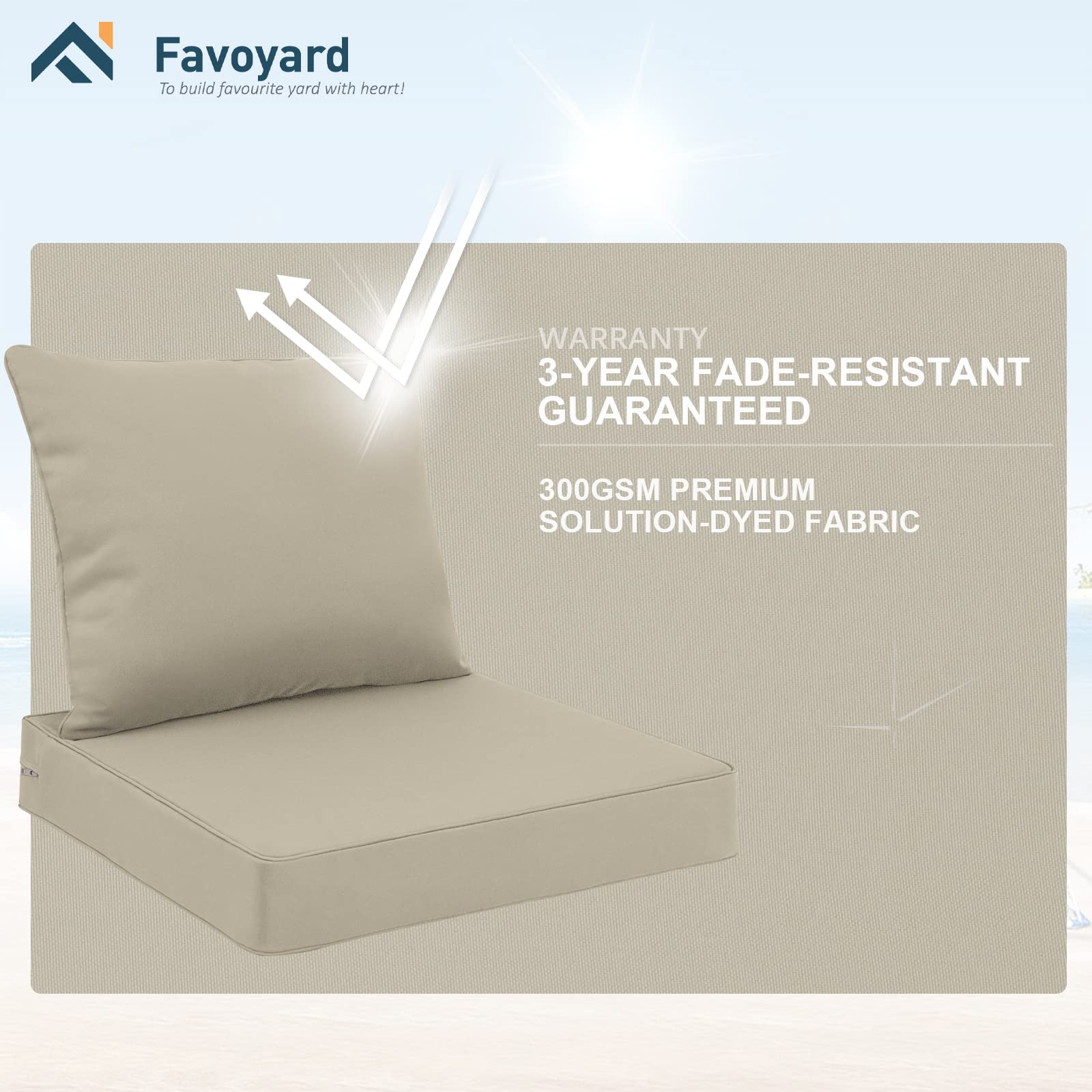 Favoyard tiras de sujeción y cremallera oculta, fijación segura y protección