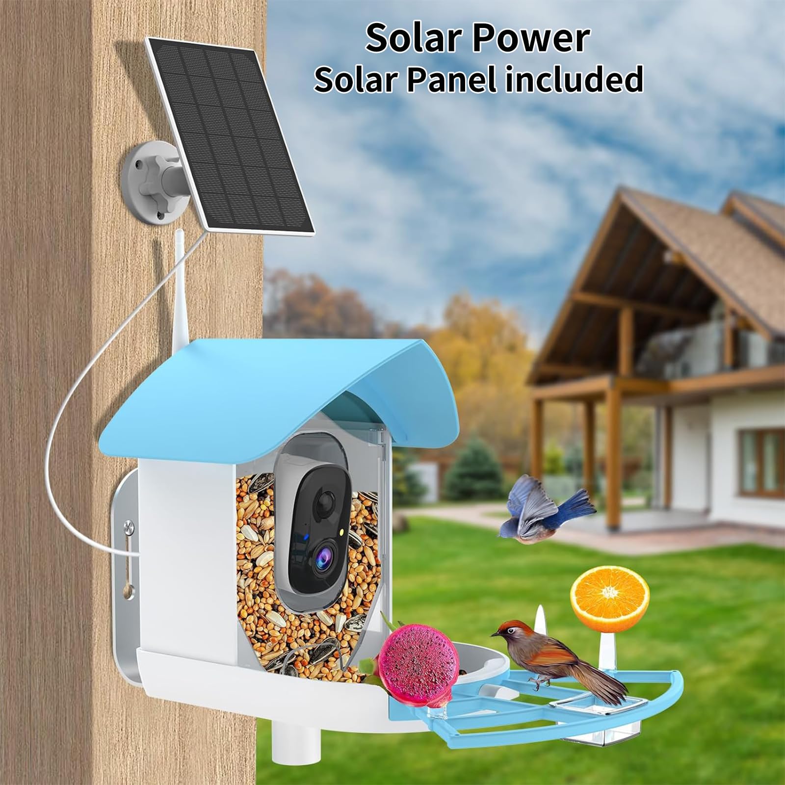 Fazoxo panel solar integrado que mantiene la cámara activa sin recargas frecuentes