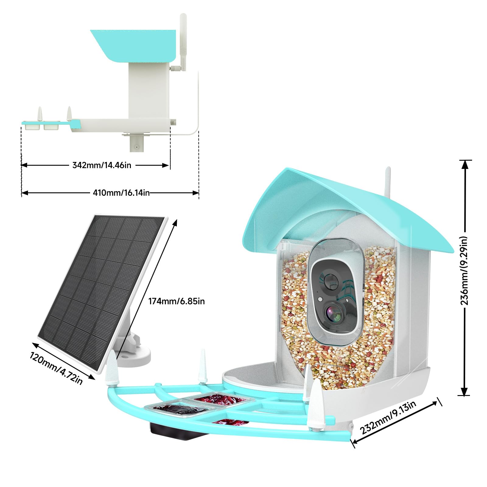 Fazoxo detalle del altavoz y micrófono para comunicación bidireccional clara