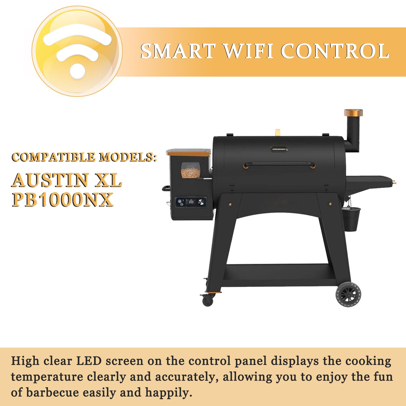 FCCUM detalle de pantalla LED y botones PID para ajustes precisos