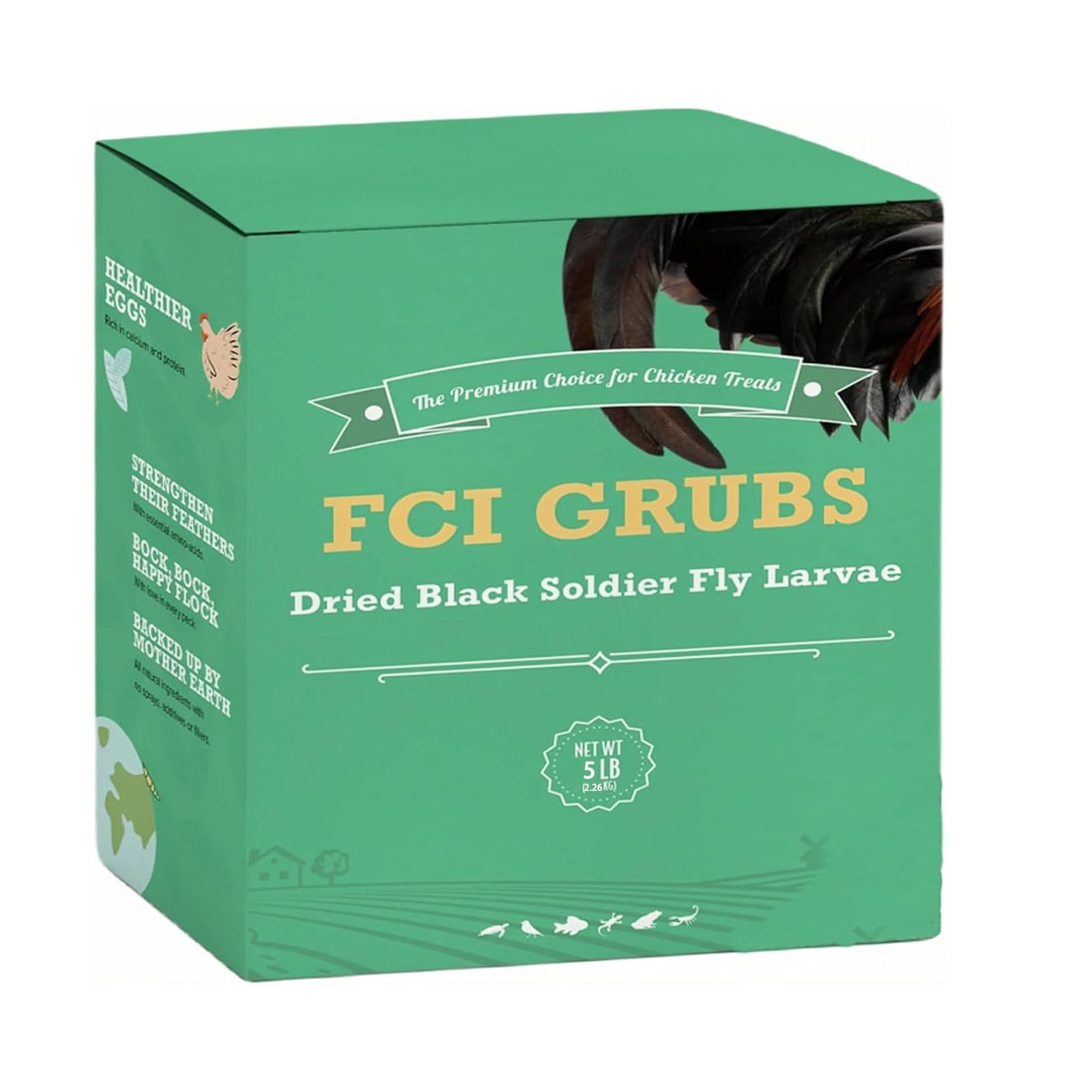 FCI GRUBS frente del empaque mostrando presentación y tamaño práctico