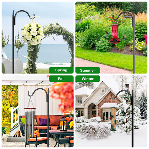 FEED GARDEN escena de jardín con macetas y farol colgando, decoración