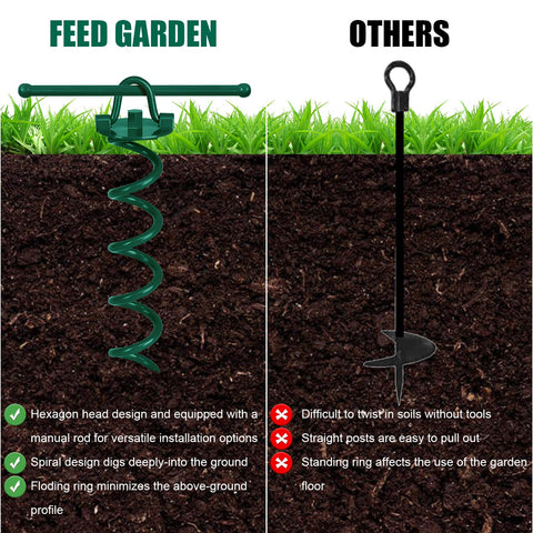 FEED GARDEN aro plegable cerrado que evita tropiezos y facilita una apariencia ordenada