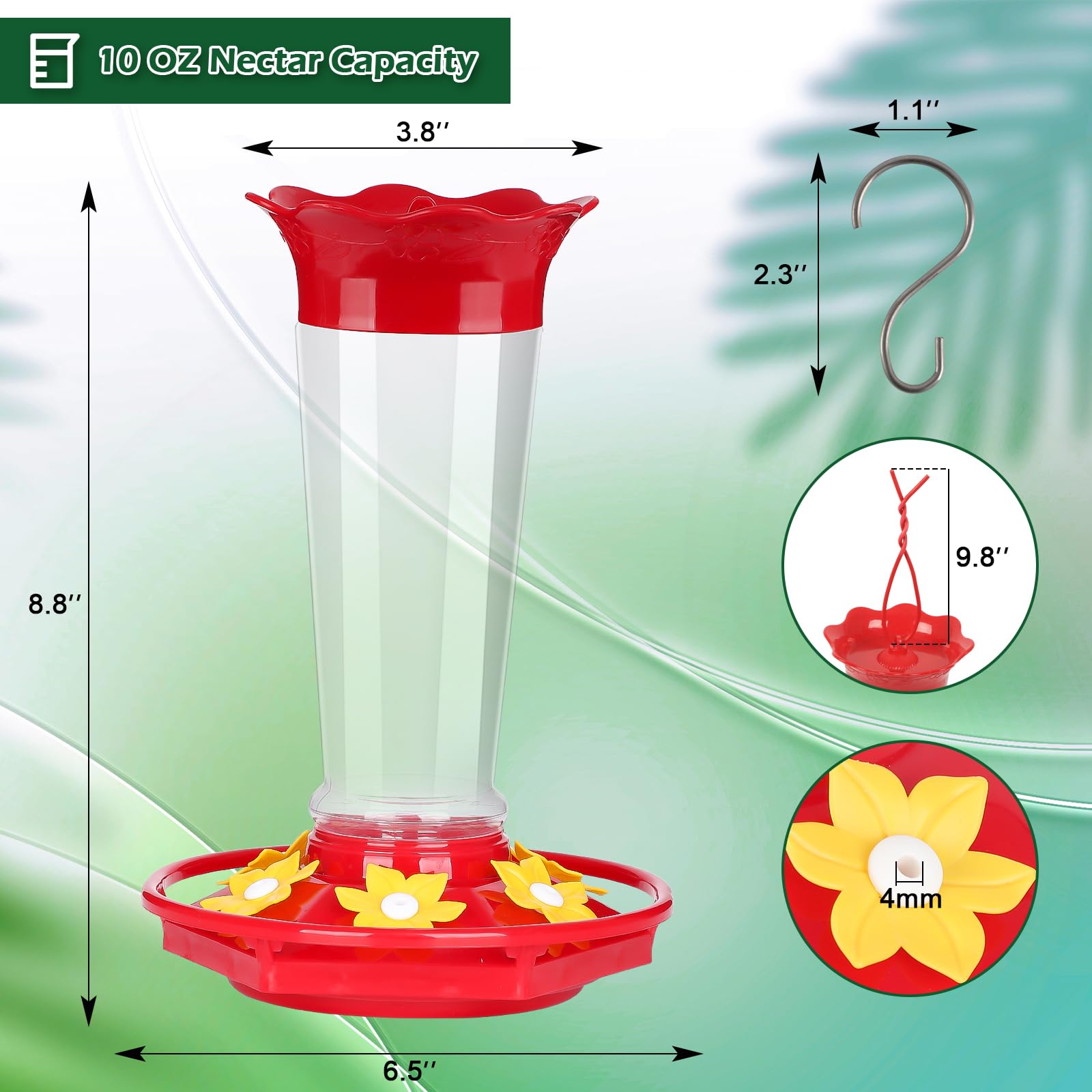 FEED GARDEN base con seis puertos florales que permite alimentar varias aves