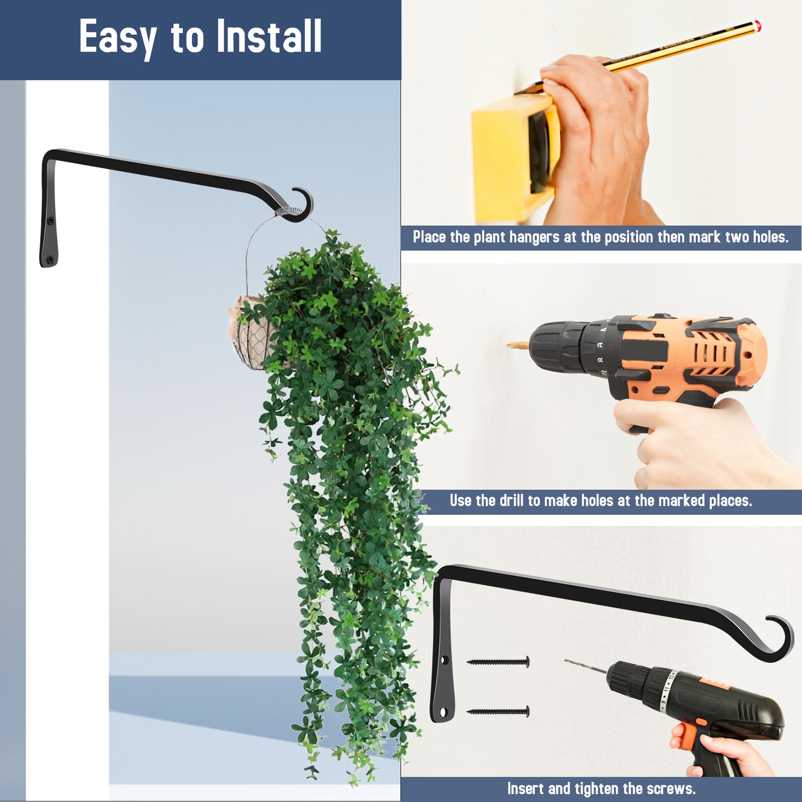 FEED GARDEN paquete abierto con tornillos incluidos para instalación rápida