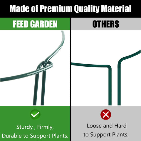 FEED GARDEN comparación con mano para ver escala y ajuste conveniente