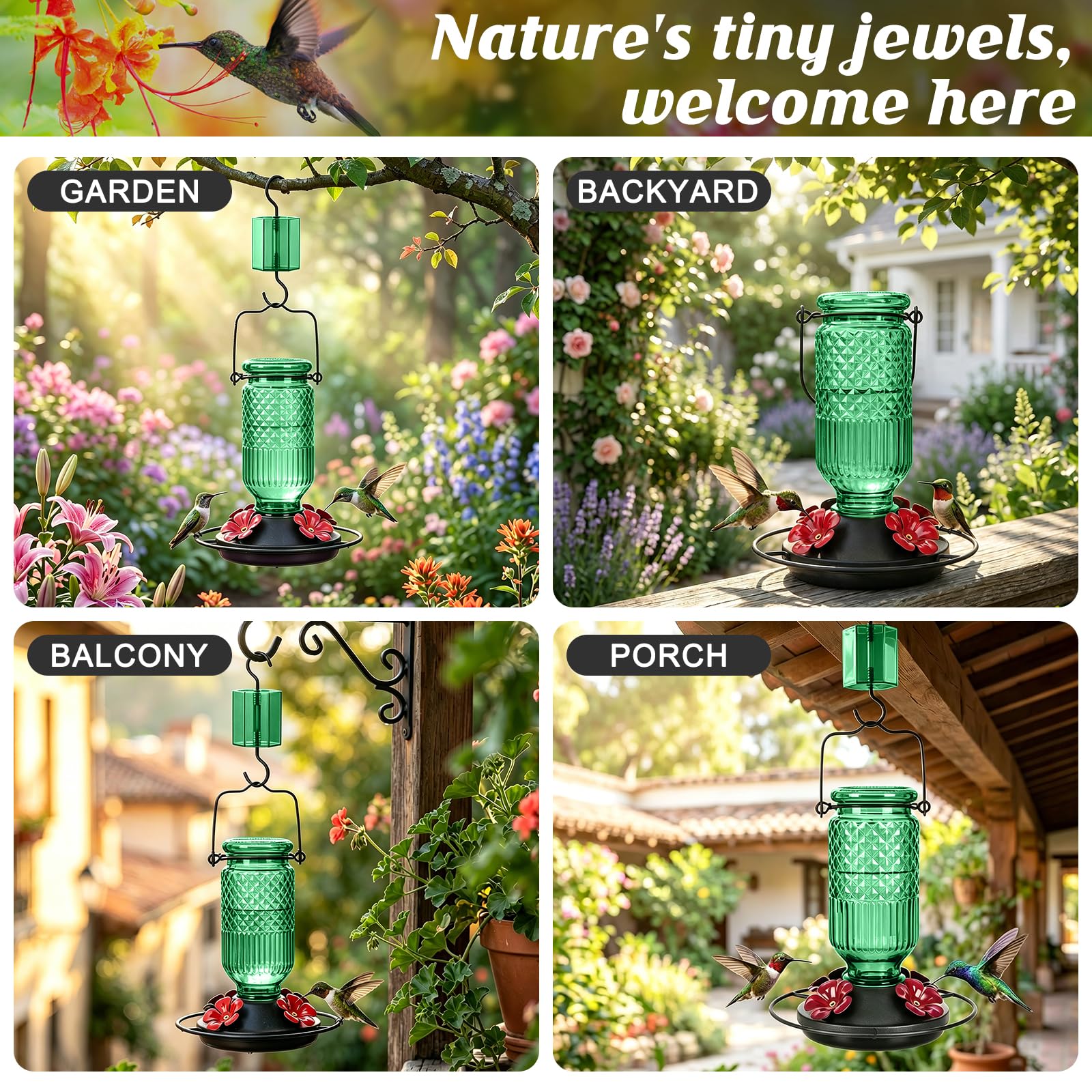 FEED GARDEN comparación de tamaño en manos para apreciar capacidad 16 oz