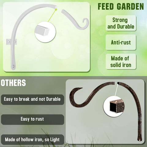 FEED GARDEN comparación de tamaño con mano para escala, fácil de instalar y manejar