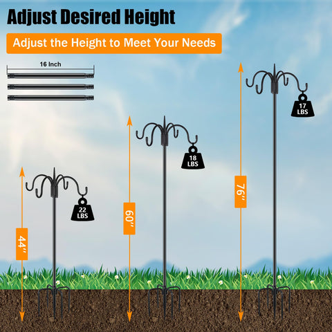 FEED GARDEN primer plano de los cuatro ganchos superiores con espacio para varias colgantes