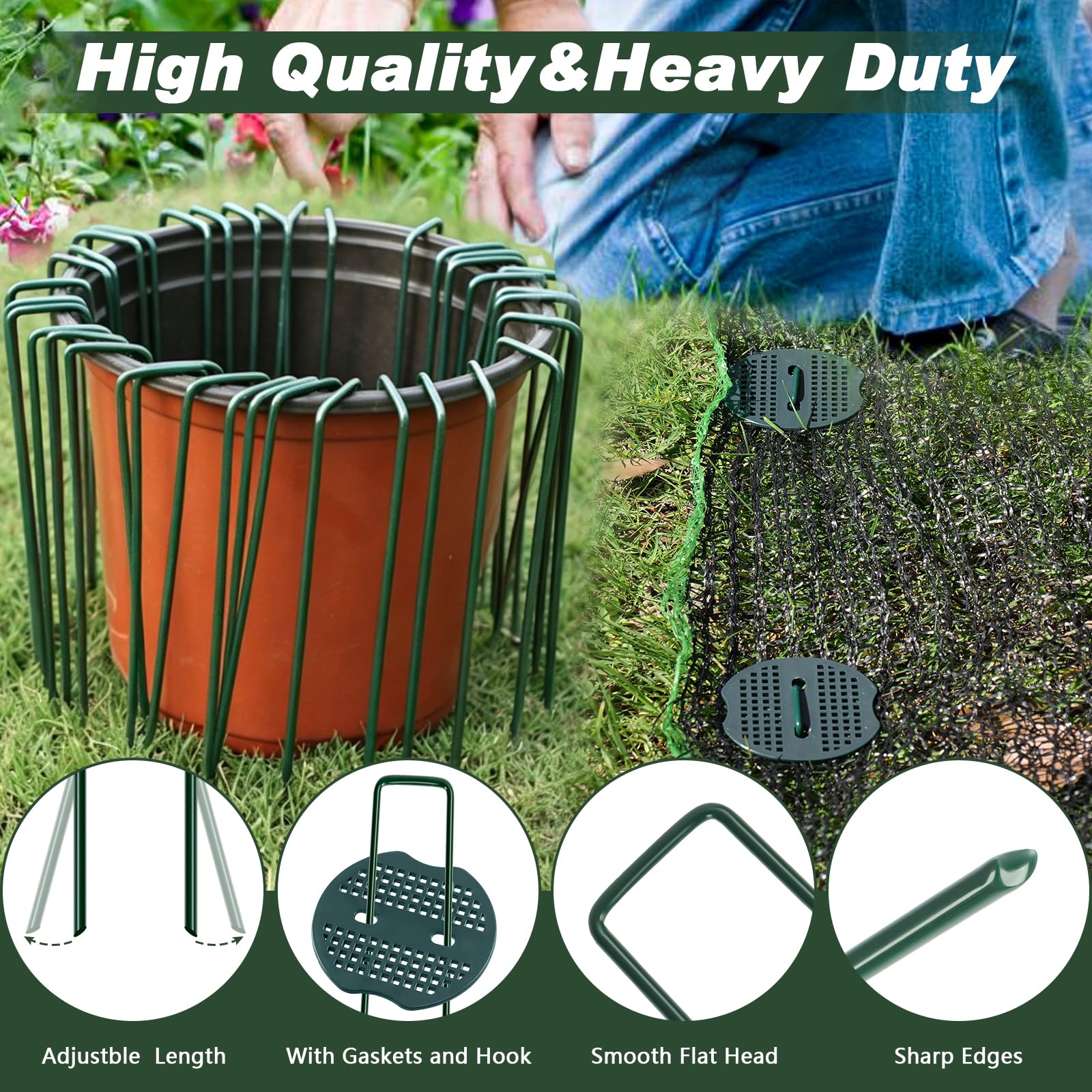 FEED GARDEN primer plano de curva en U y 11 gauge resistencia y durabilidad