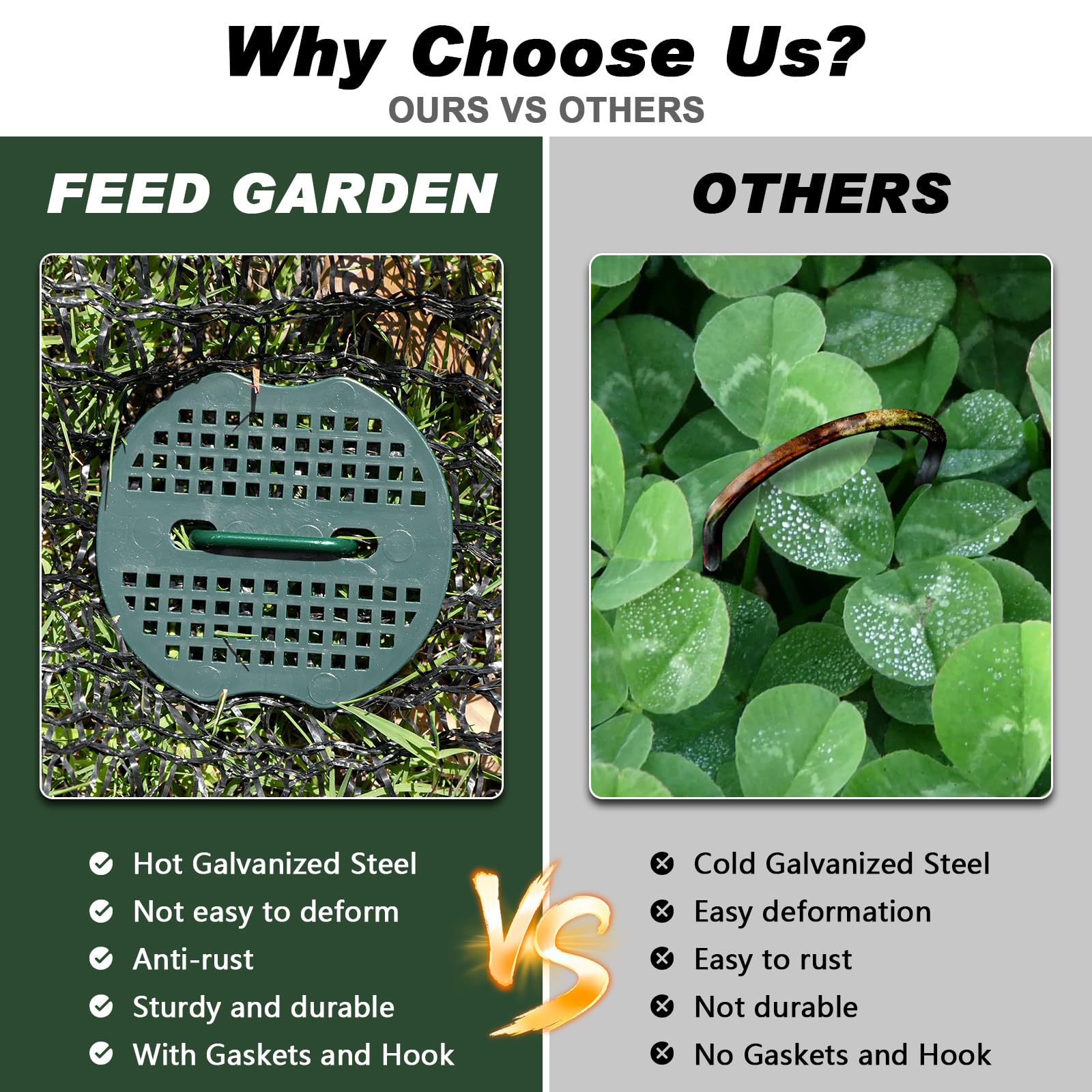 FEED GARDEN en uso fijando tela antihierbas, instalación segura