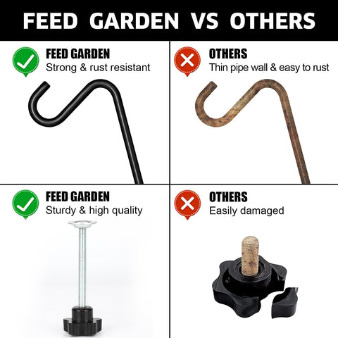 FEED GARDEN gancho sujetando una maceta, añade verdor al balcón