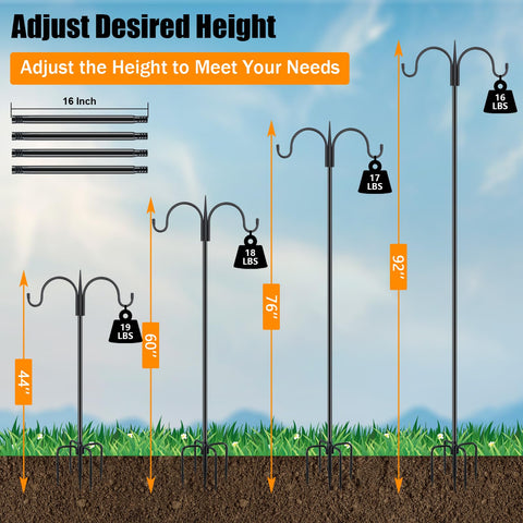 FEED GARDEN extensores y montaje, ajuste rápido de altura