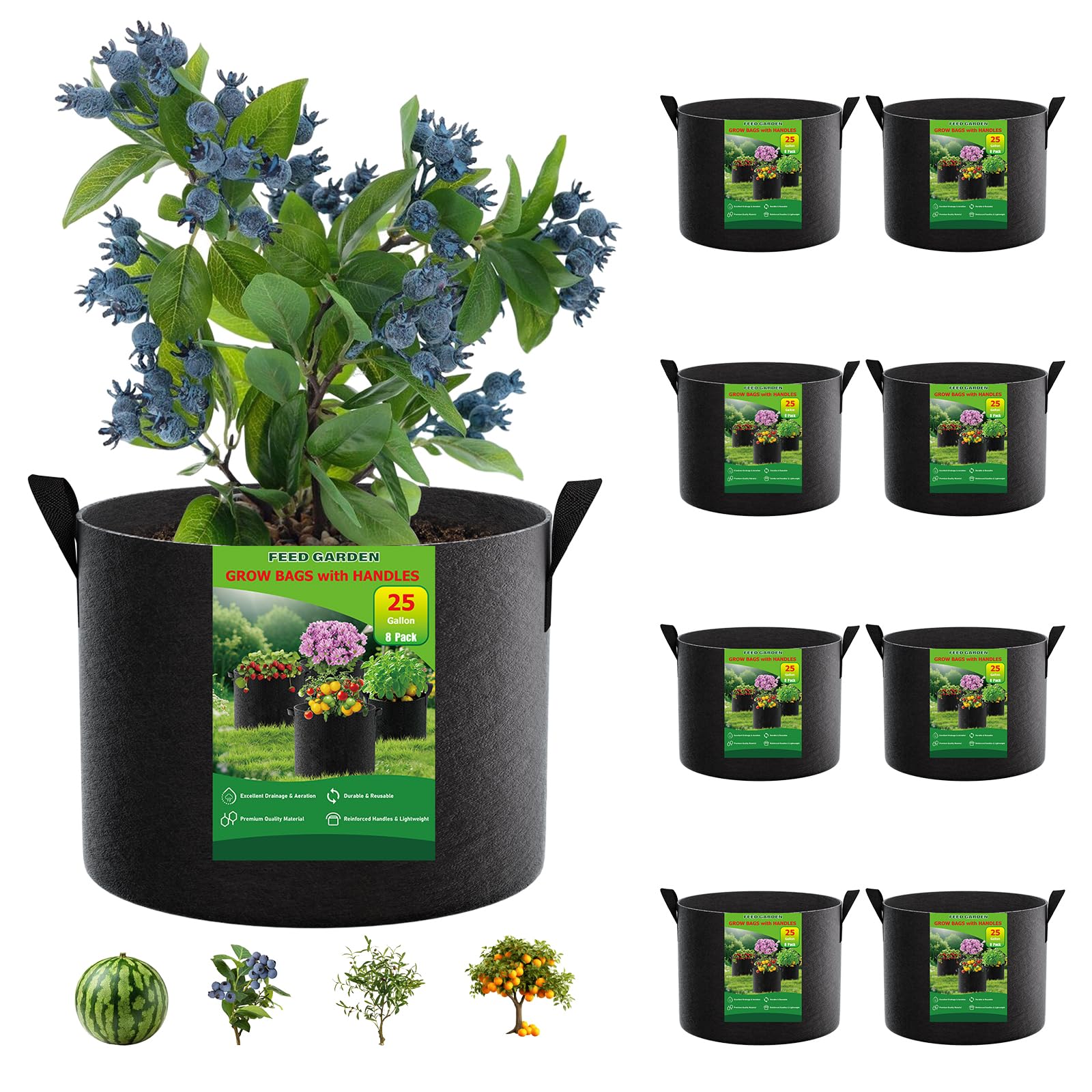 FEED GARDEN frente del paquete de 8, solución modular para huertos