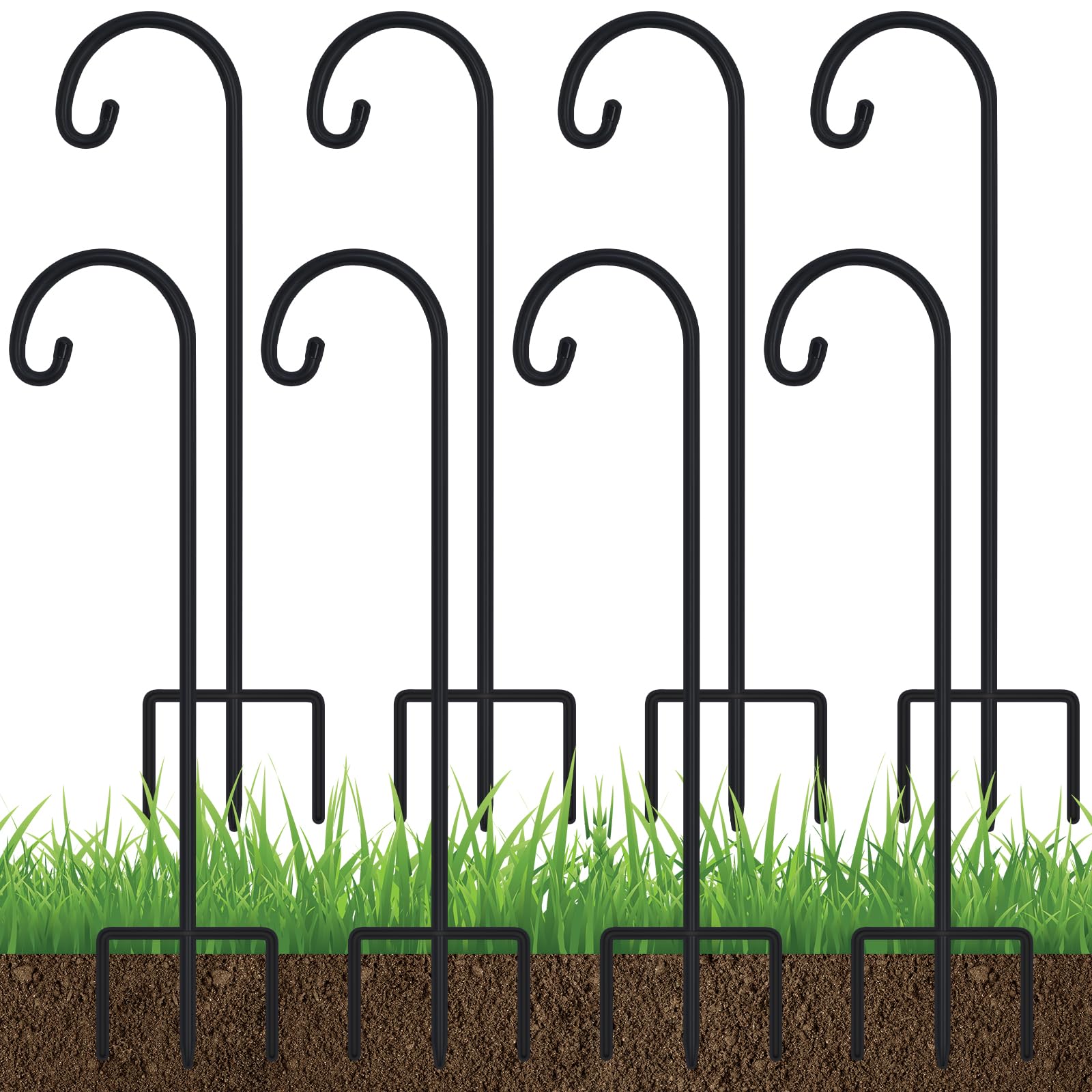FEED GARDEN embalaje frontal mostrando 8 ganchos para jardín y coordinación