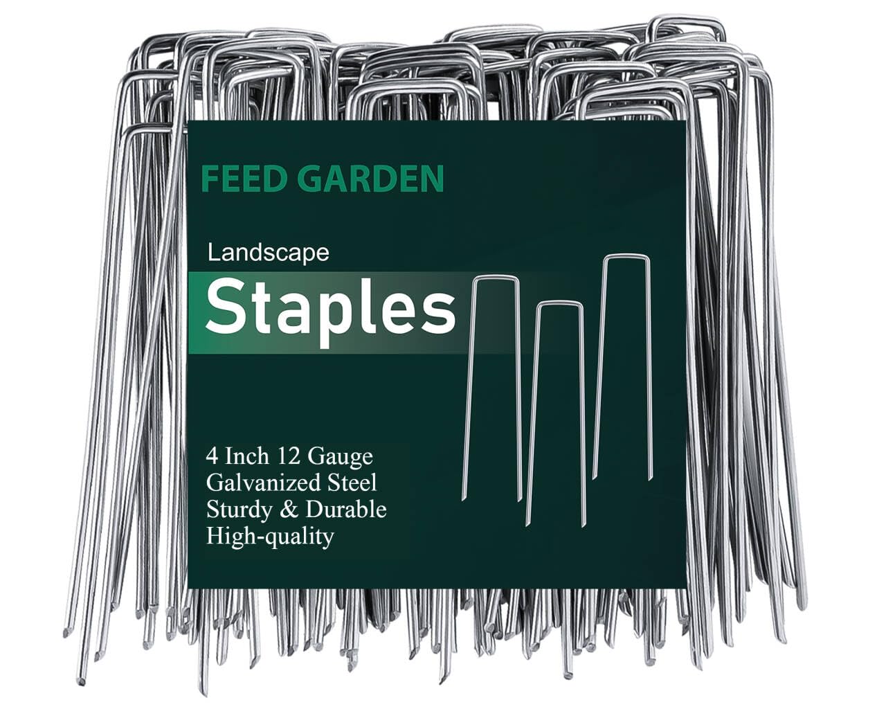 FEED GARDEN paquete frontal mostrando 200 grapas y beneficio de suministro abundante