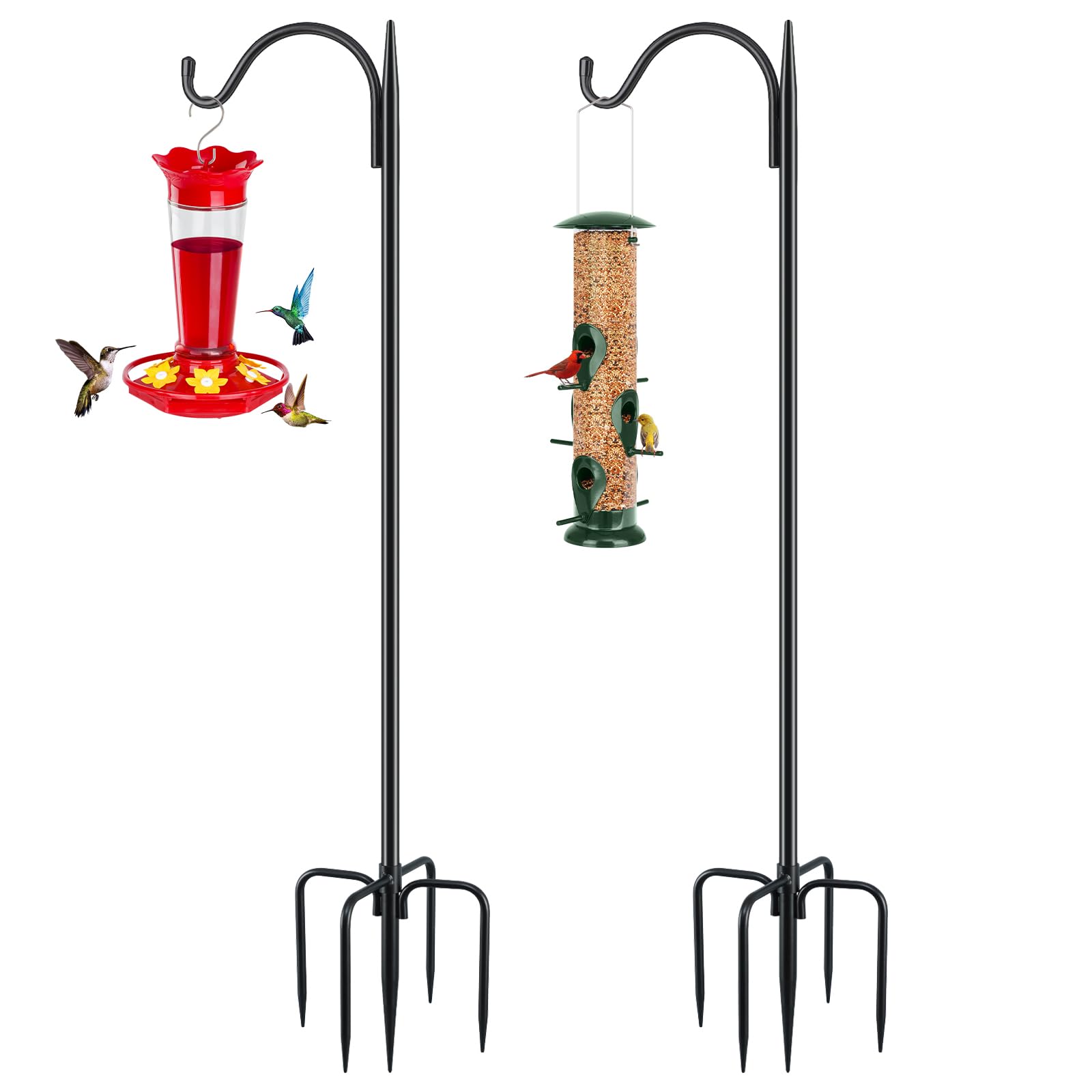 FEED GARDEN poste frontal 48 pulgadas con gancho, estabilidad para comederos