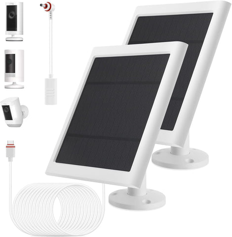 Fehuatenda panel frontal blanco mostrando diseño compacto y compatibilidad con Ring